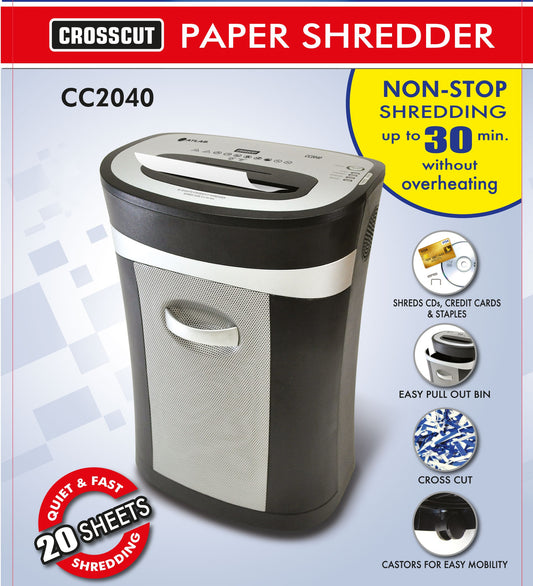 Atlas Cross cut shredder  4x44mm 240V 20sheet AS-S2-CC2040