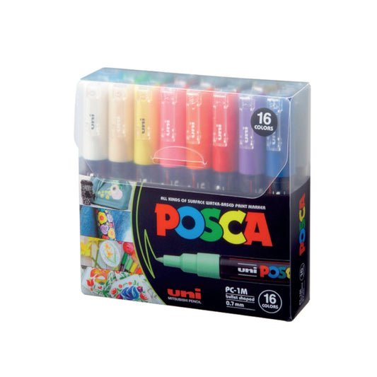 Uni Posca Marker PC-1M Bullet Pack 16 Colours