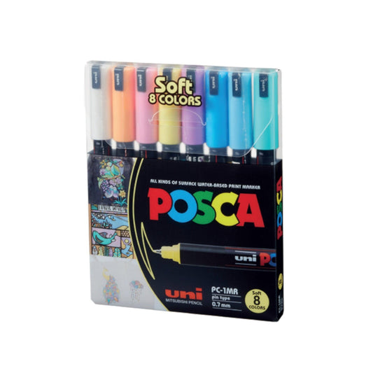 Uni Posca Marker PC-1MR Soft Colors Pack 8 Colours