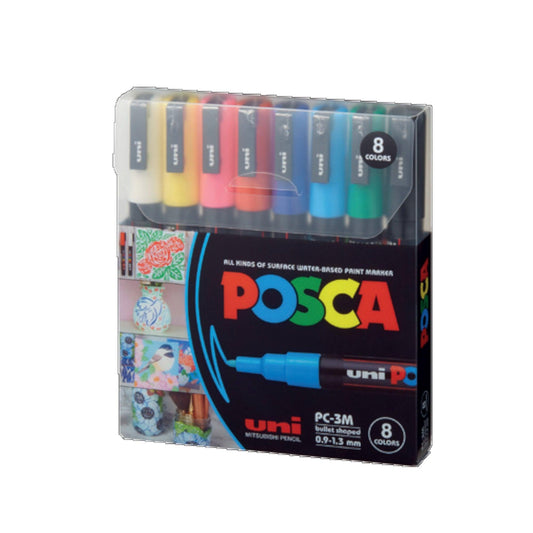 Uni Posca Marker PC-3M Bullet Pack 8 Colours