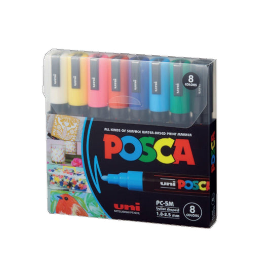 Uni Posca Marker PC-5M Bullet Pack 8 Colours